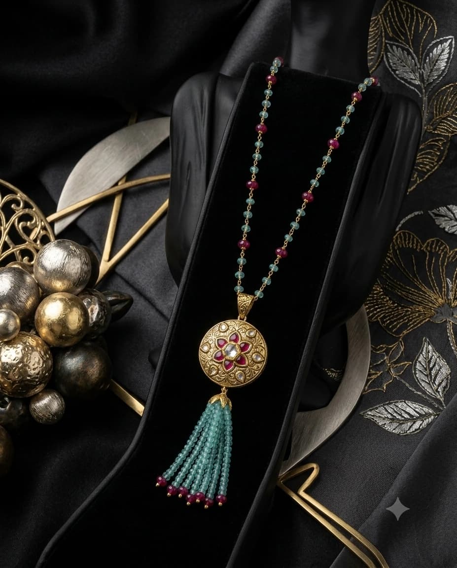 Jaipur Filigree Tassel Pendant